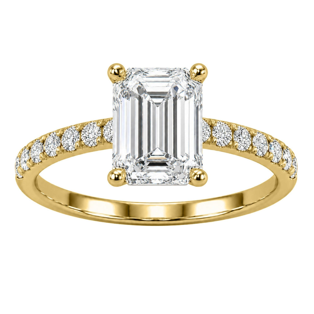 Diamonair Solitaire Band Ring Set - Lab Grown Diamond 14K Gold Solitaire Band Ring