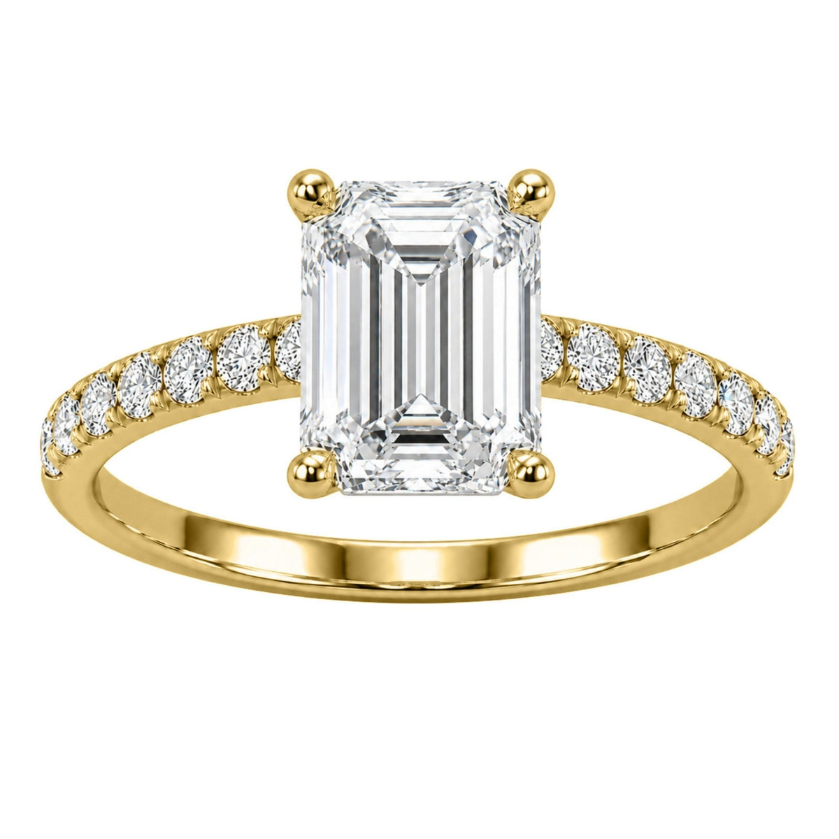 Diamonair Solitaire Band Ring Set - Lab Grown Diamond 14K Gold Solitaire Band Ring