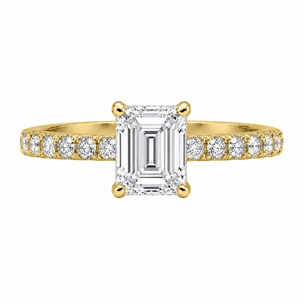 Diamonair Solitaire Band Ring Set - Lab Grown Diamond 14K Gold Solitaire Band Ring