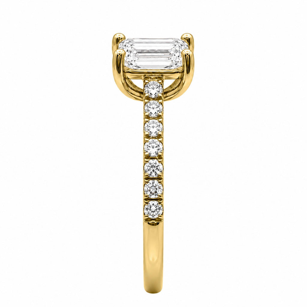 Diamonair Solitaire Band Ring Set - Lab Grown Diamond 14K Gold Solitaire Band Ring