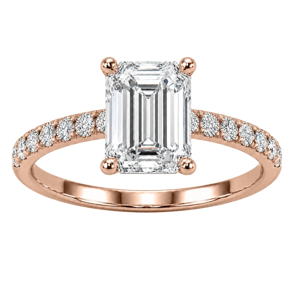 Diamonair Solitaire Band Ring Set - Lab Grown Diamond 14K Gold Solitaire Band Ring