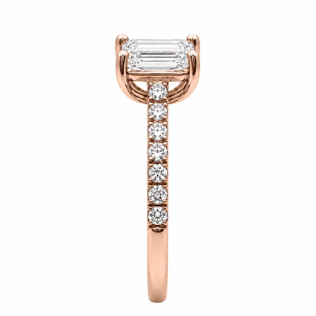 Diamonair Solitaire Band Ring Set - Lab Grown Diamond 14K Gold Solitaire Band Ring