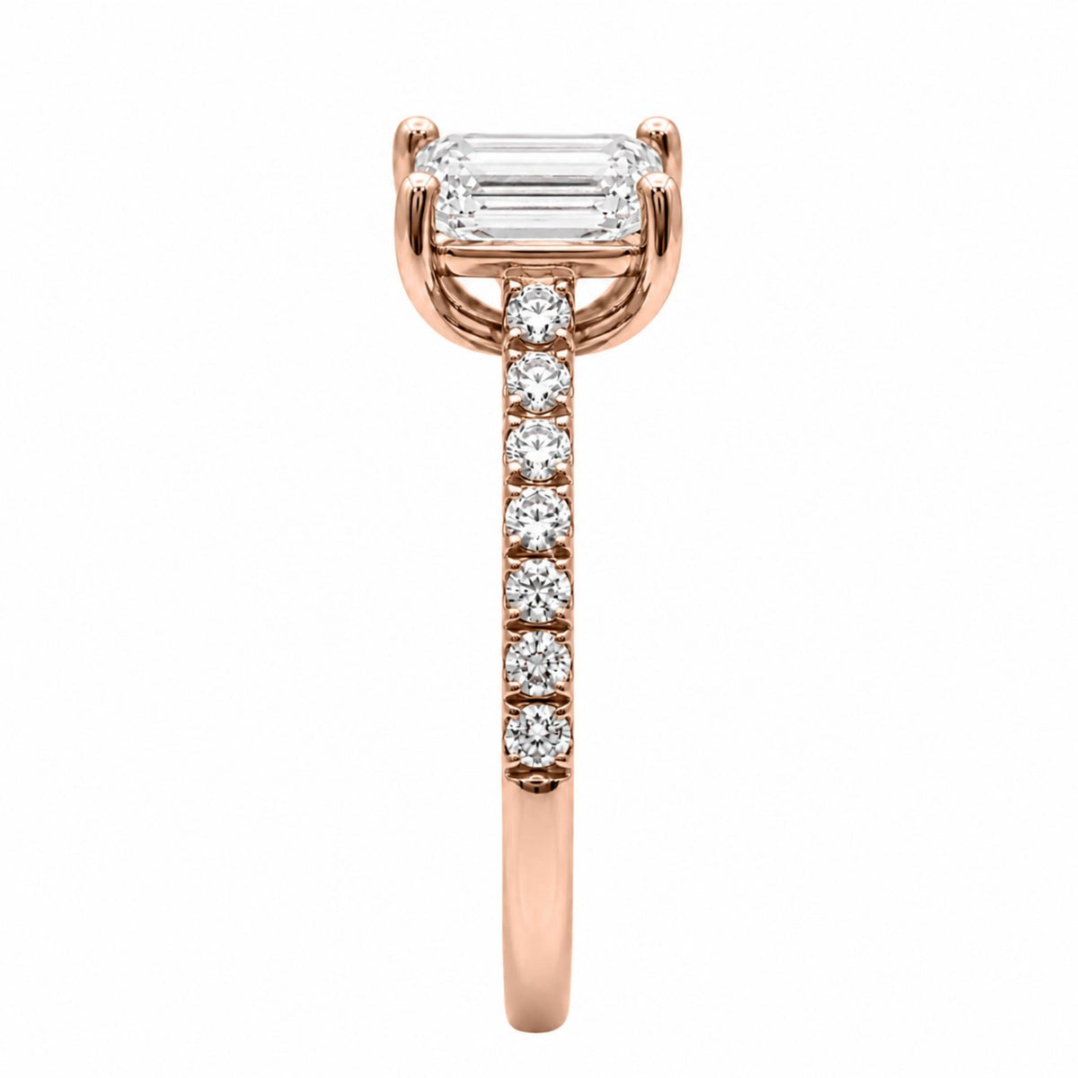 Diamonair Solitaire Band Ring Set - Lab Grown Diamond 14K Gold Solitaire Band Ring