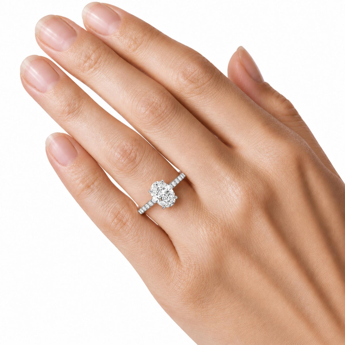Diamonair Solitaire Band Ring Set - Lab Grown Diamond 14K Gold Solitaire Band Ring