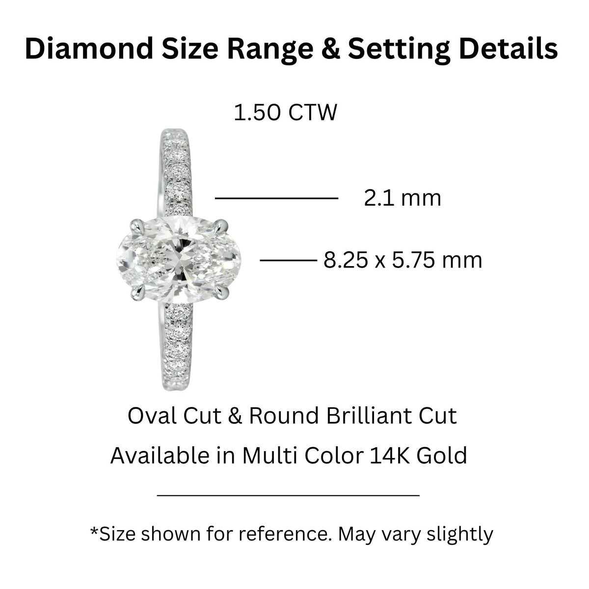 Diamonair Solitaire Band Ring Set - Lab Grown Diamond 14K Gold Solitaire Band Ring