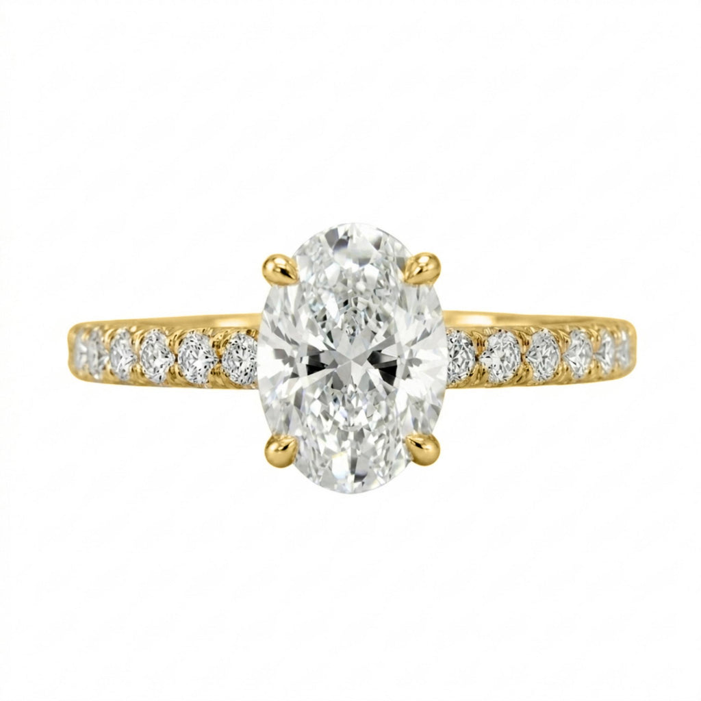 Diamonair Solitaire Band Ring Set - Lab Grown Diamond 14K Gold Solitaire Band Ring