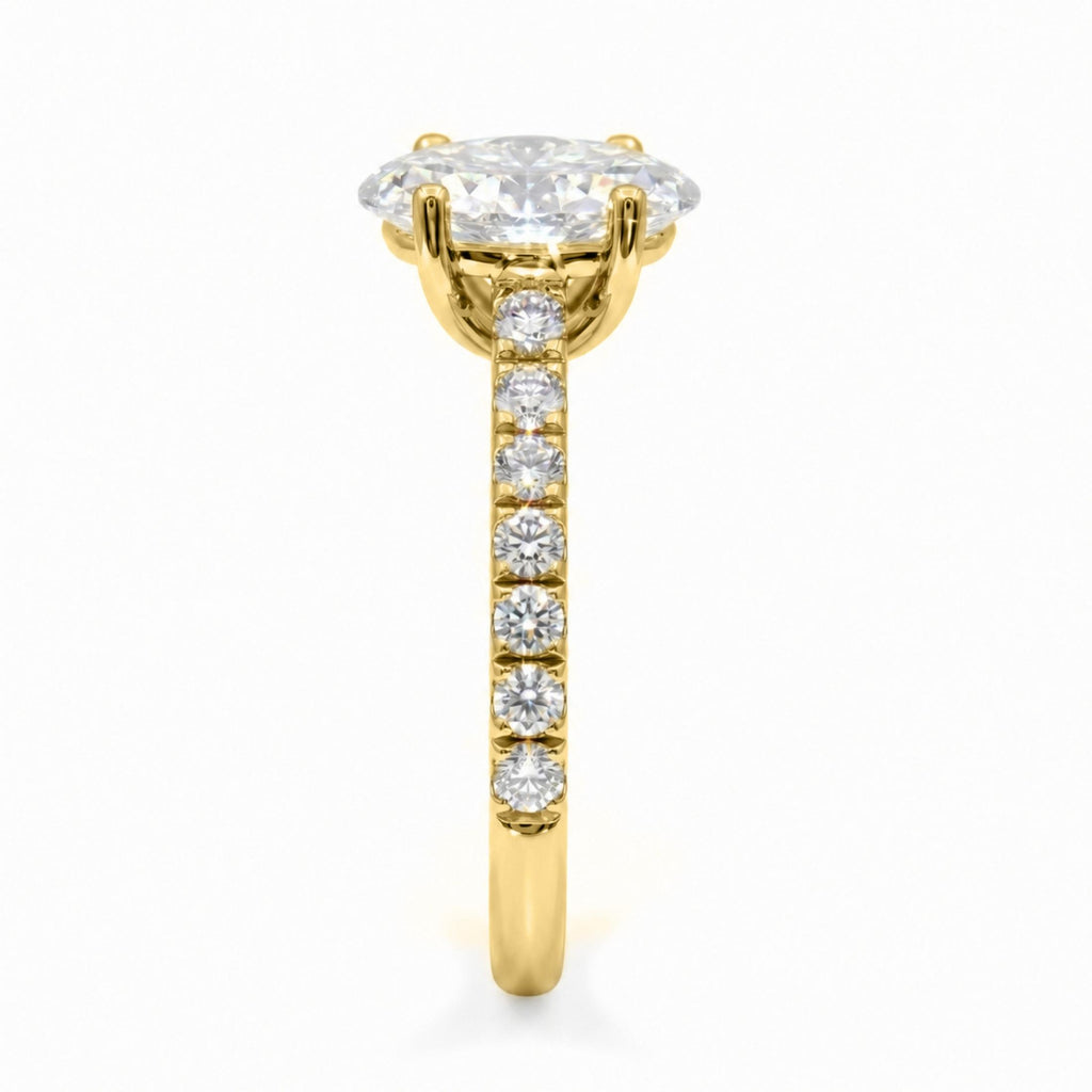 Diamonair Solitaire Band Ring Set - Lab Grown Diamond 14K Gold Solitaire Band Ring
