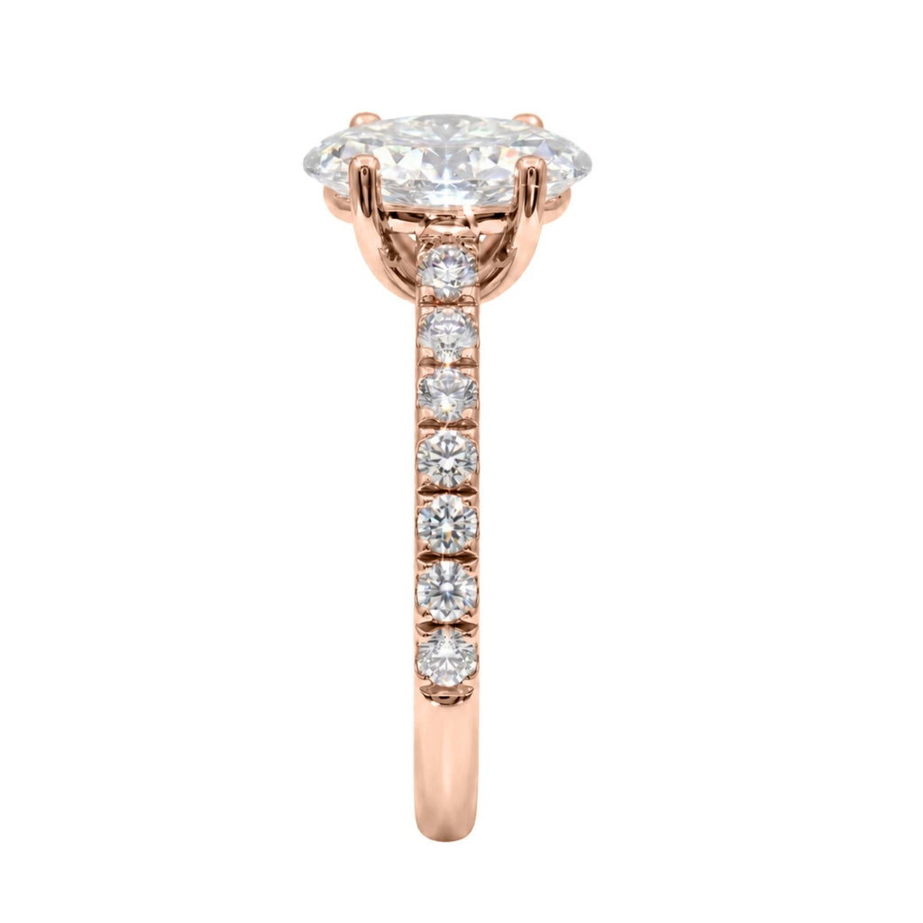 Diamonair Solitaire Band Ring Set - Lab Grown Diamond 14K Gold Solitaire Band Ring