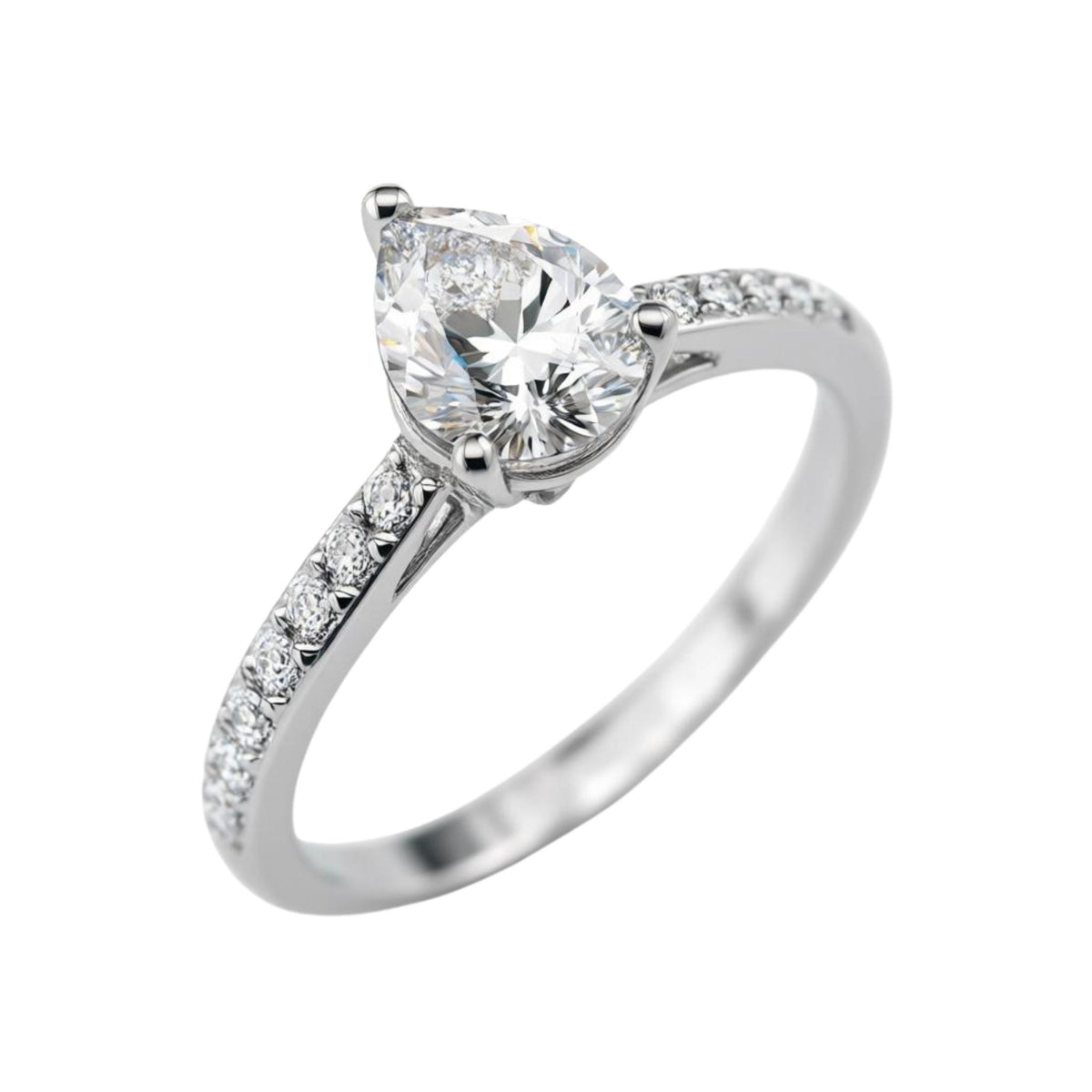 Diamonair Solitaire Band Ring Set - Lab Grown Diamond 14K Gold Solitaire Band Ring