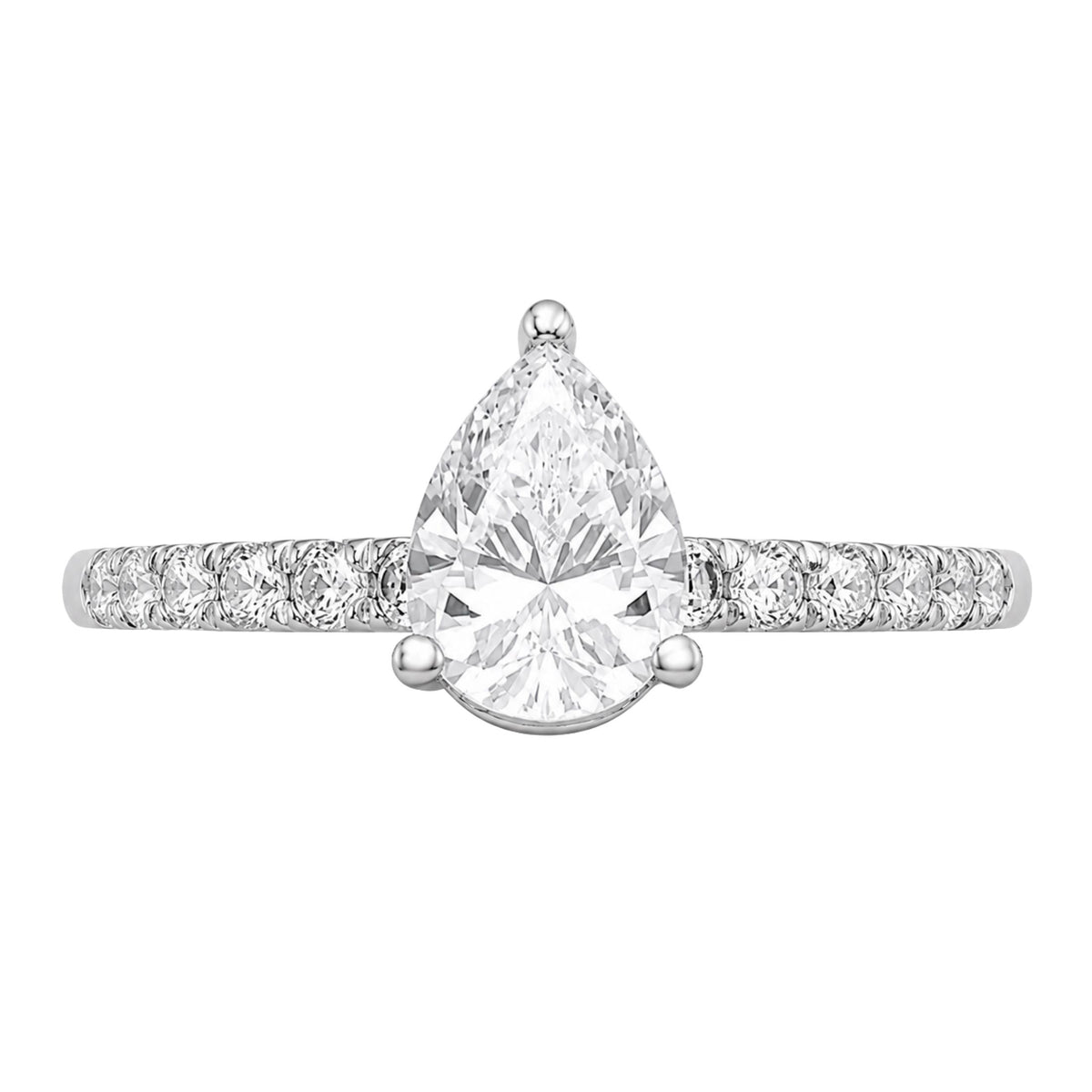 Diamonair Solitaire Band Ring Set - Lab Grown Diamond 14K Gold Solitaire Band Ring