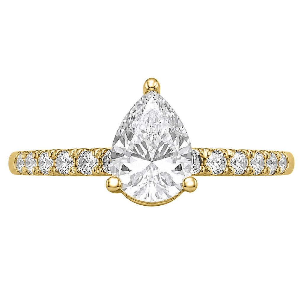 Diamonair Solitaire Band Ring Set - Lab Grown Diamond 14K Gold Solitaire Band Ring