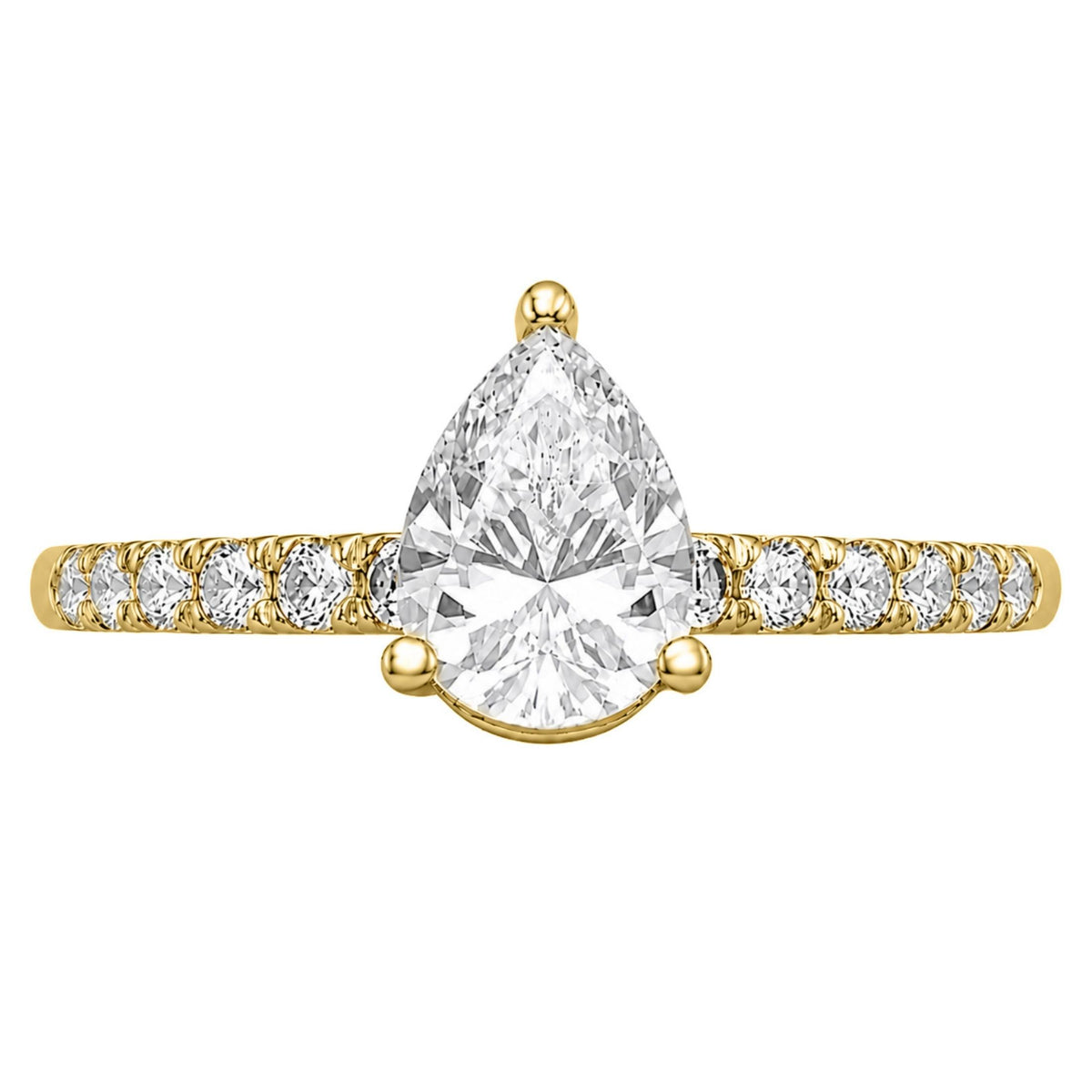 Diamonair Solitaire Band Ring Set - Lab Grown Diamond 14K Gold Solitaire Band Ring