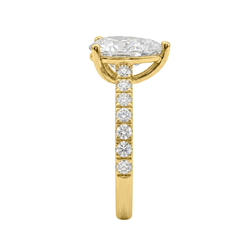 Diamonair Solitaire Band Ring Set - Lab Grown Diamond 14K Gold Solitaire Band Ring
