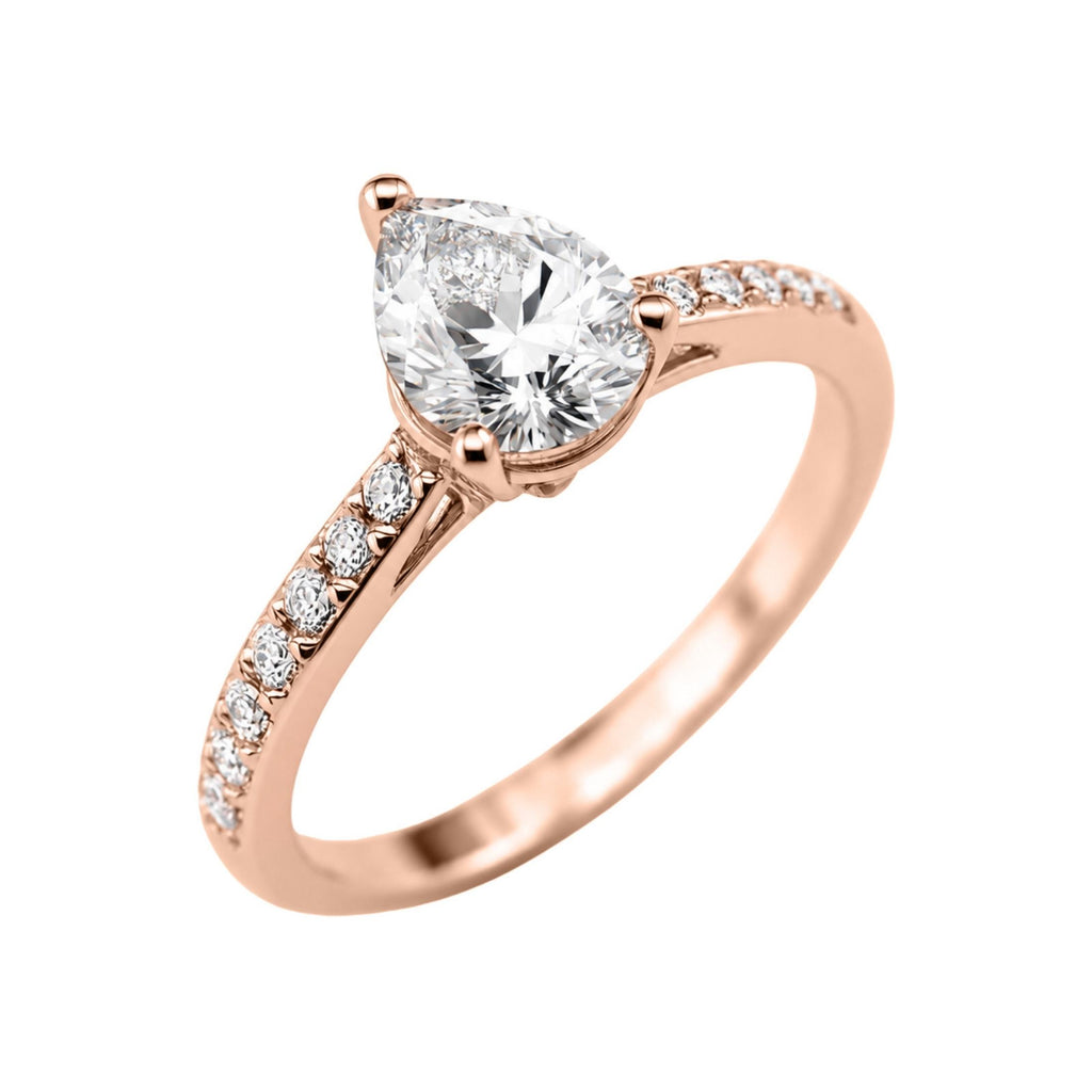 Diamonair Solitaire Band Ring Set - Lab Grown Diamond 14K Gold Solitaire Band Ring