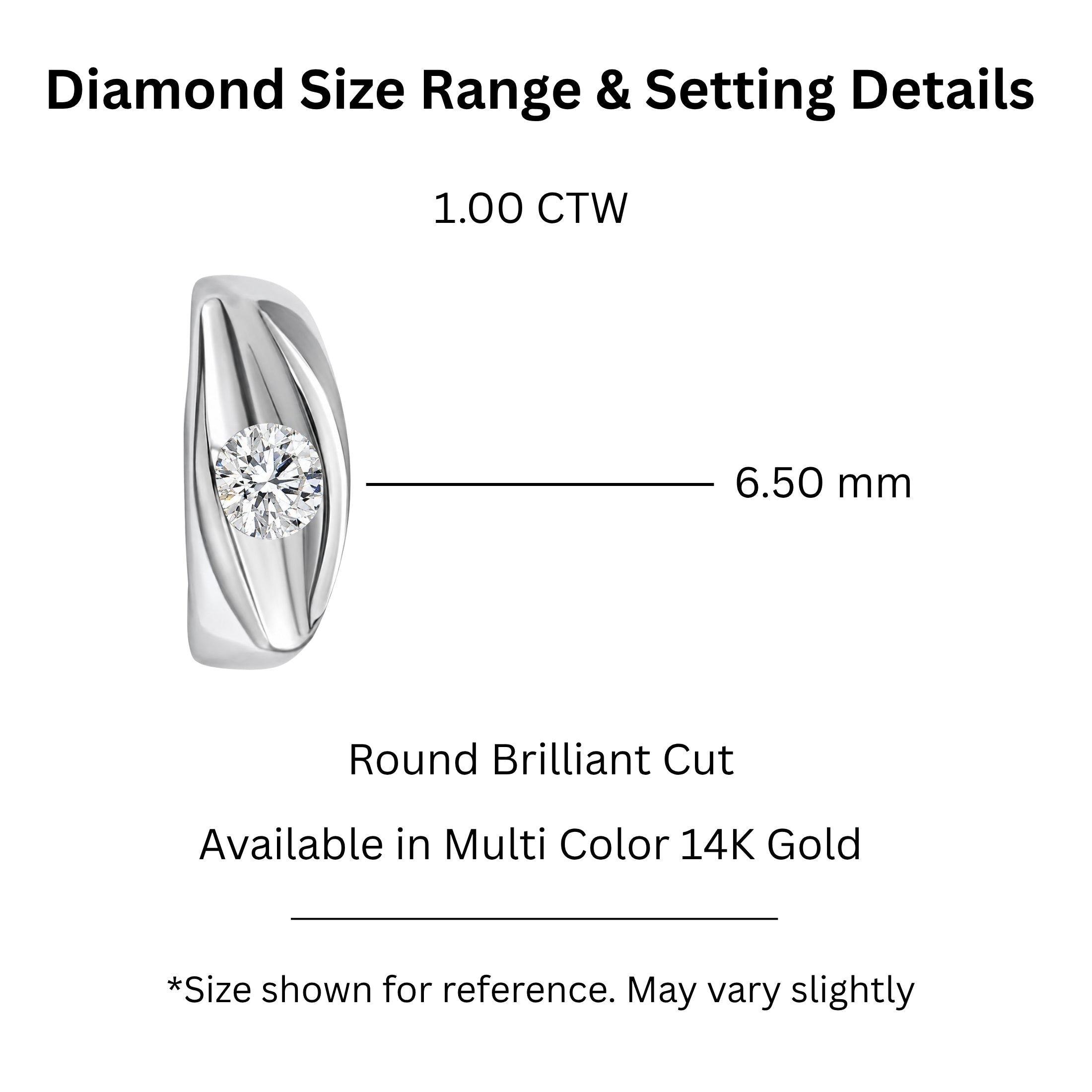1.00 Carat T.W. Round-cut Lab Grown Diamond (F/VS+) 14K Gold Men's Ring
