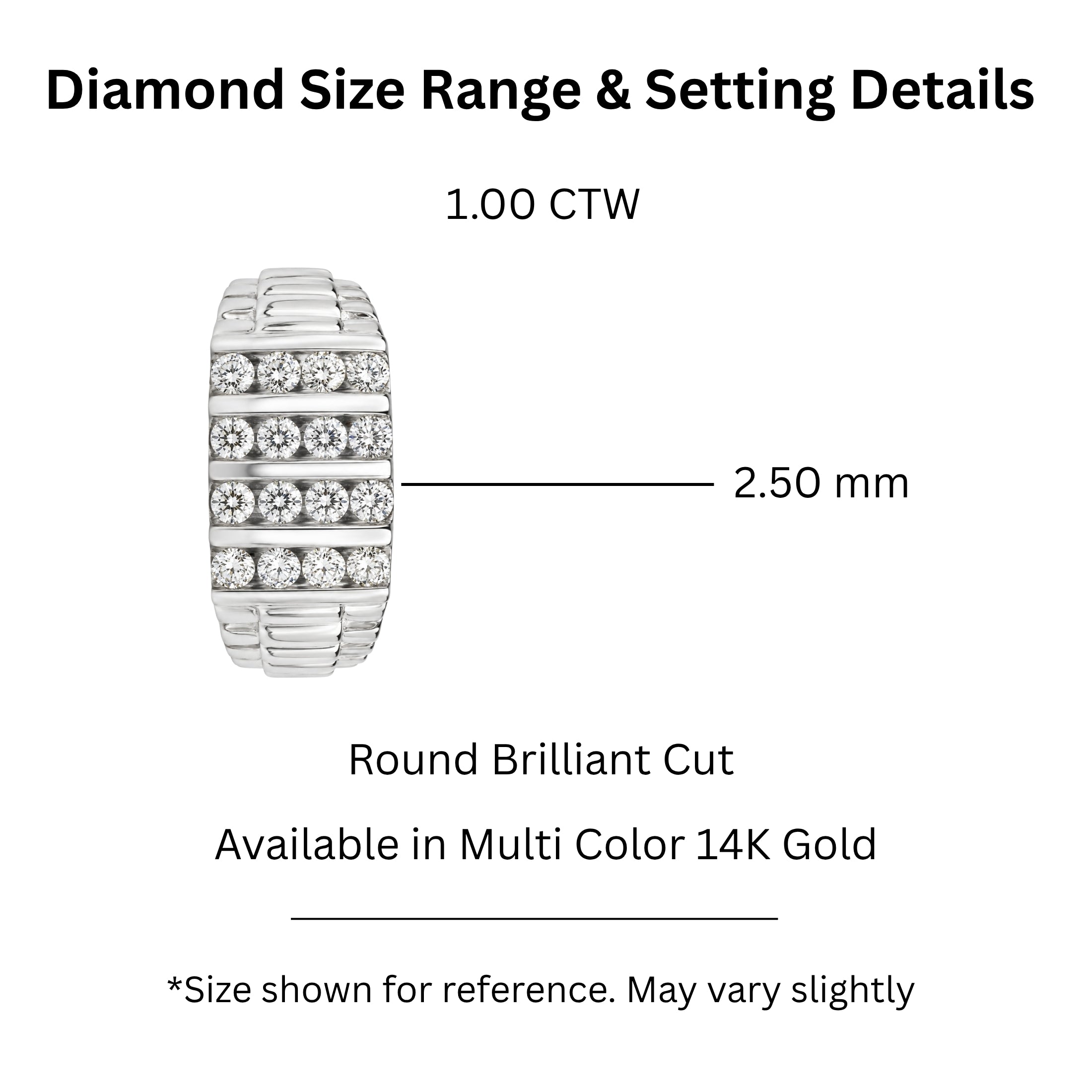 Diamonair 1.00 Carat T.W. Round-cut Lab Grown Diamond (F/VS+) 14K Gold Men's Ring