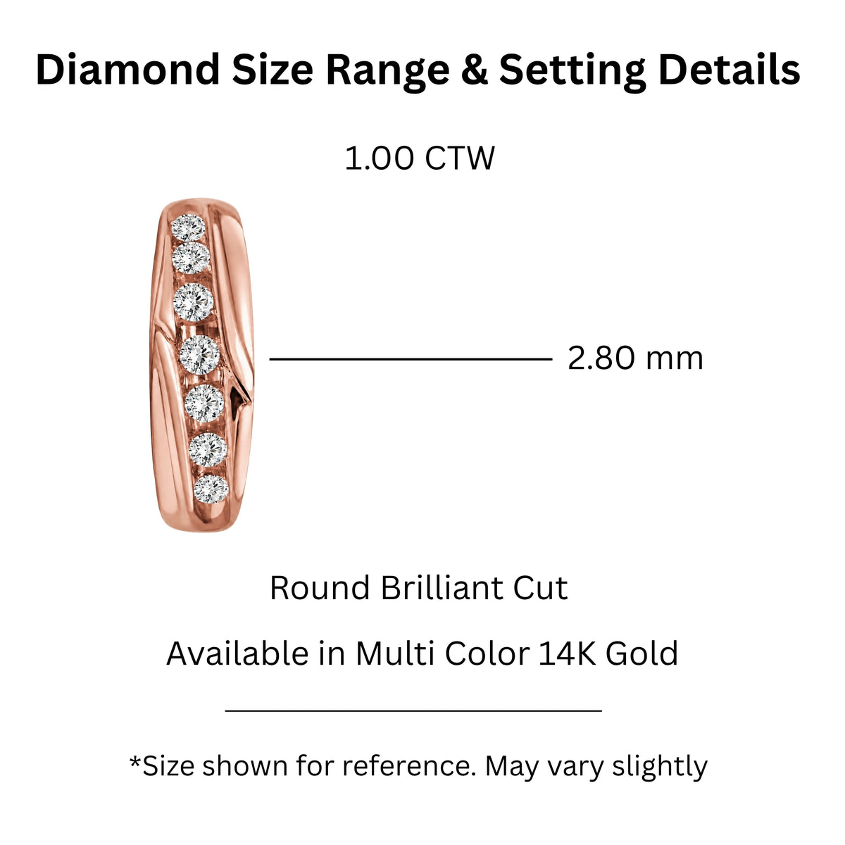 1.00 Carat T.W. Round-cut Lab Grown Diamond (F/VS+) 14K Gold 7 Stone Men's Ring