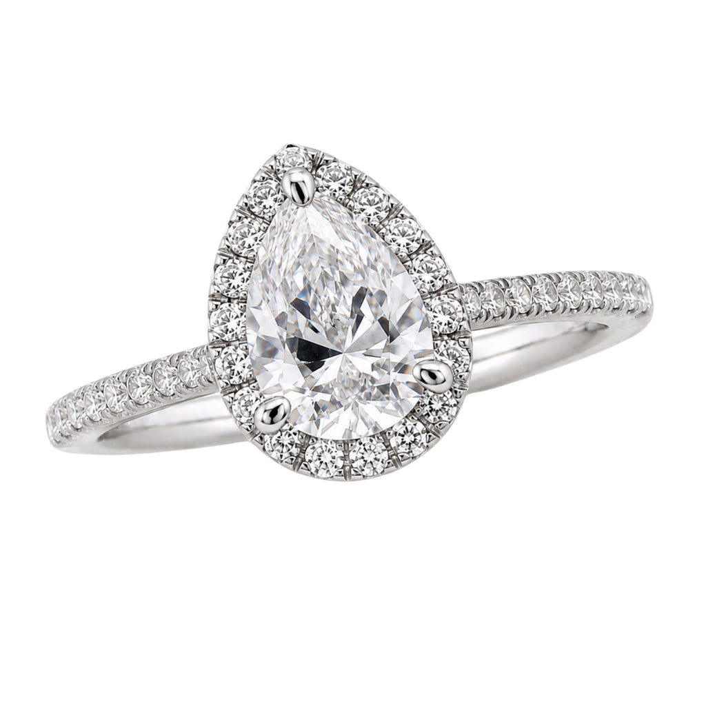Diamonair Halo Ring Set - Lab Grown Diamond 14K Gold Halo Ring