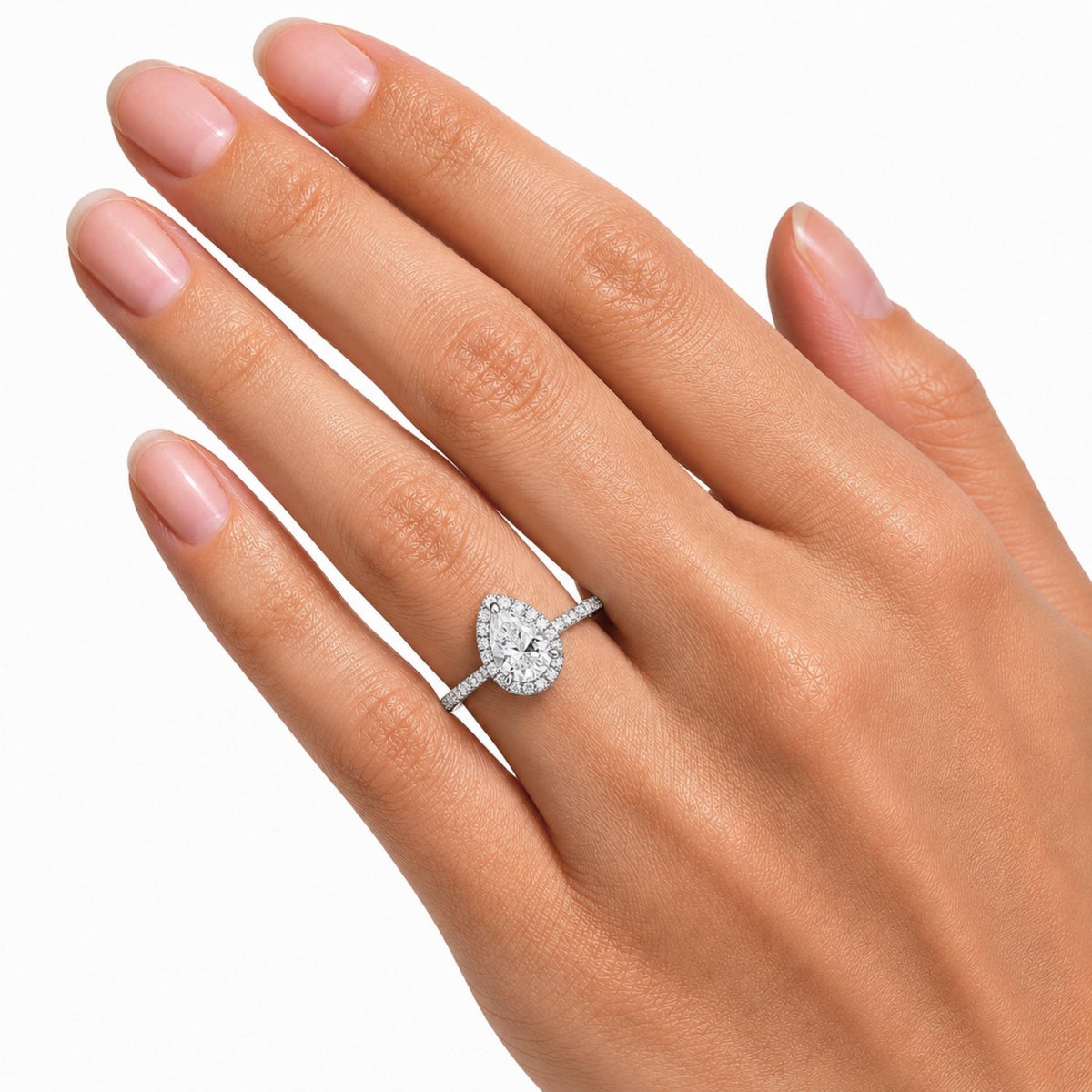 Diamonair Halo Ring Set - Lab Grown Diamond 14K Gold Halo Ring