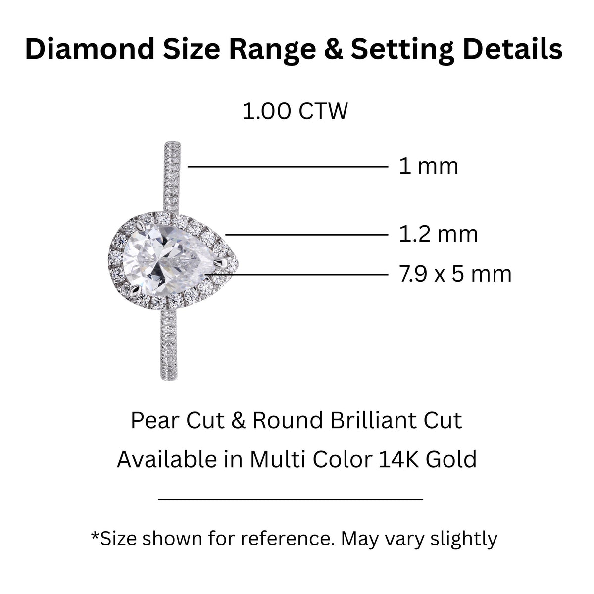 Diamonair Halo Ring Set - Lab Grown Diamond 14K Gold Halo Ring