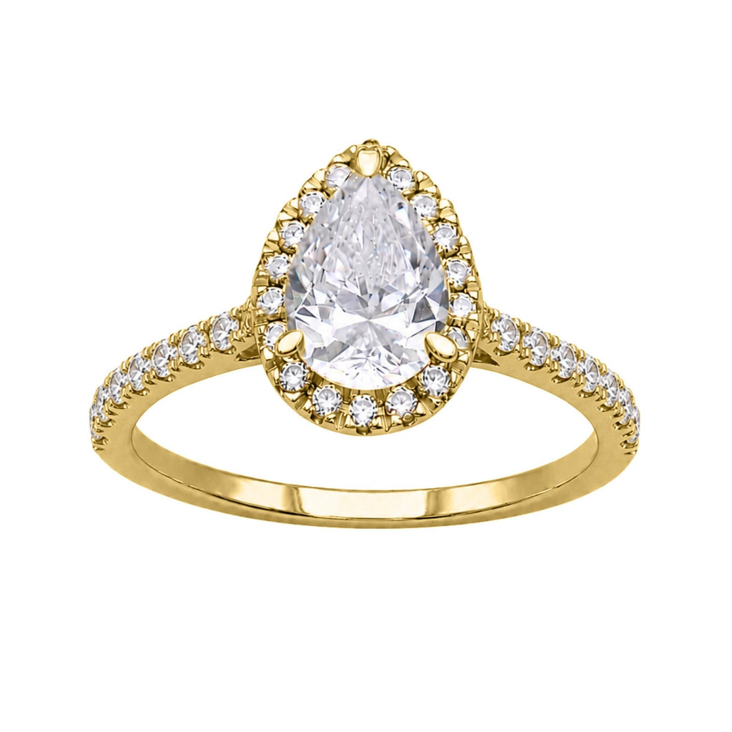 Diamonair Halo Ring Set - Lab Grown Diamond 14K Gold Halo Ring