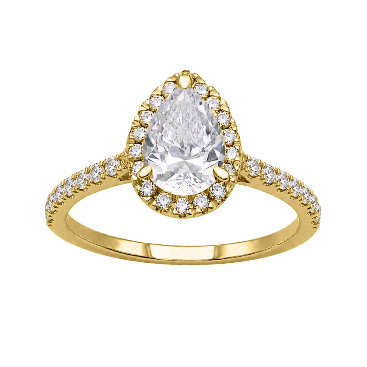 Diamonair Halo Ring Set - Lab Grown Diamond 14K Gold Halo Ring