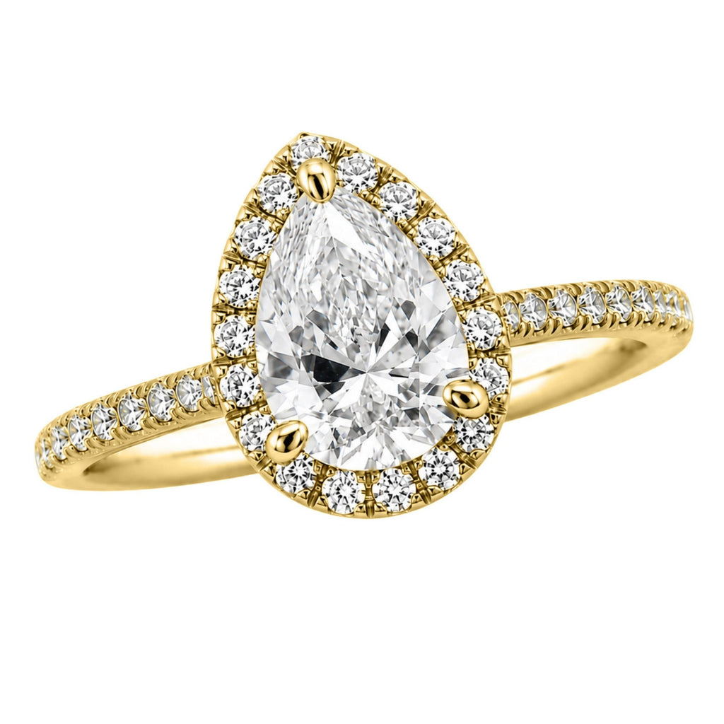 Diamonair Halo Ring Set - Lab Grown Diamond 14K Gold Halo Ring