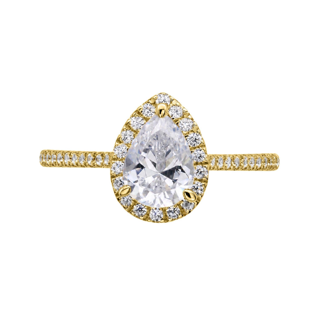 Diamonair Halo Ring Set - Lab Grown Diamond 14K Gold Halo Ring