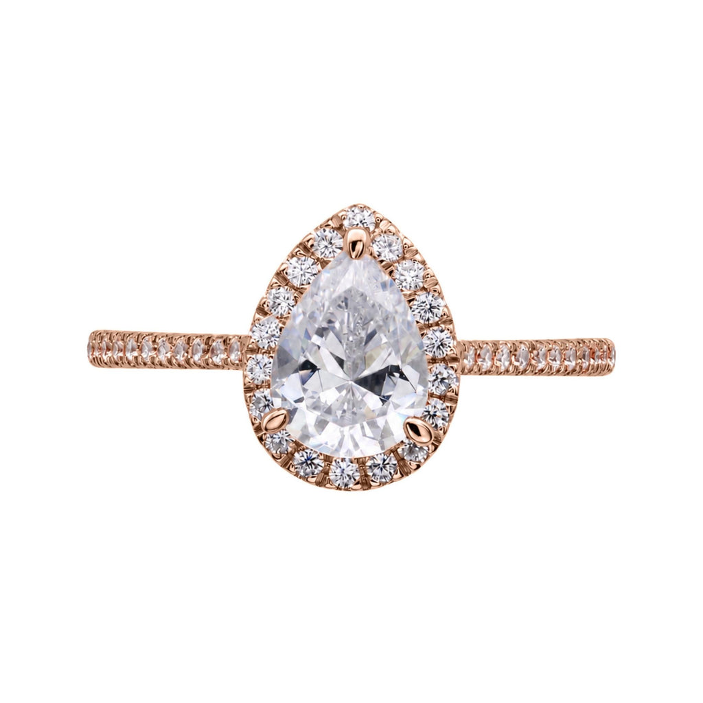 Diamonair Halo Ring Set - Lab Grown Diamond 14K Gold Halo Ring
