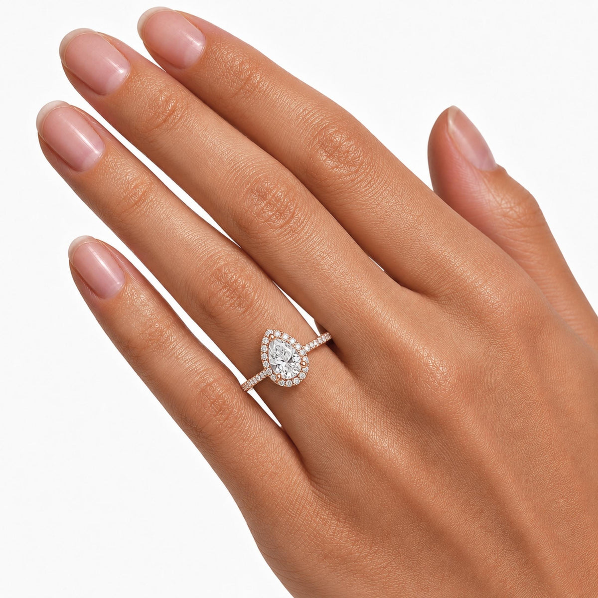 Diamonair Halo Ring Set - Lab Grown Diamond 14K Gold Halo Ring
