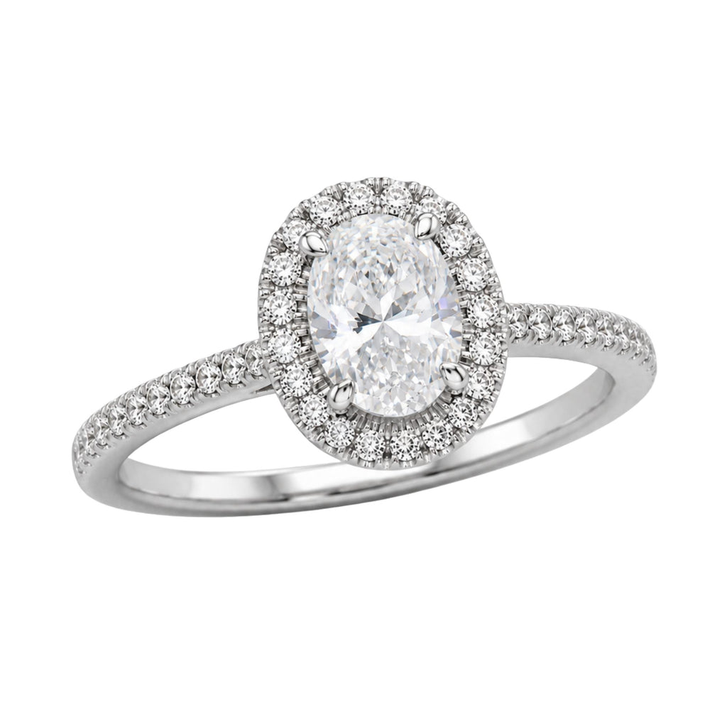 Diamonair Halo Ring Set - Lab Grown Diamond 14K Gold Halo Ring