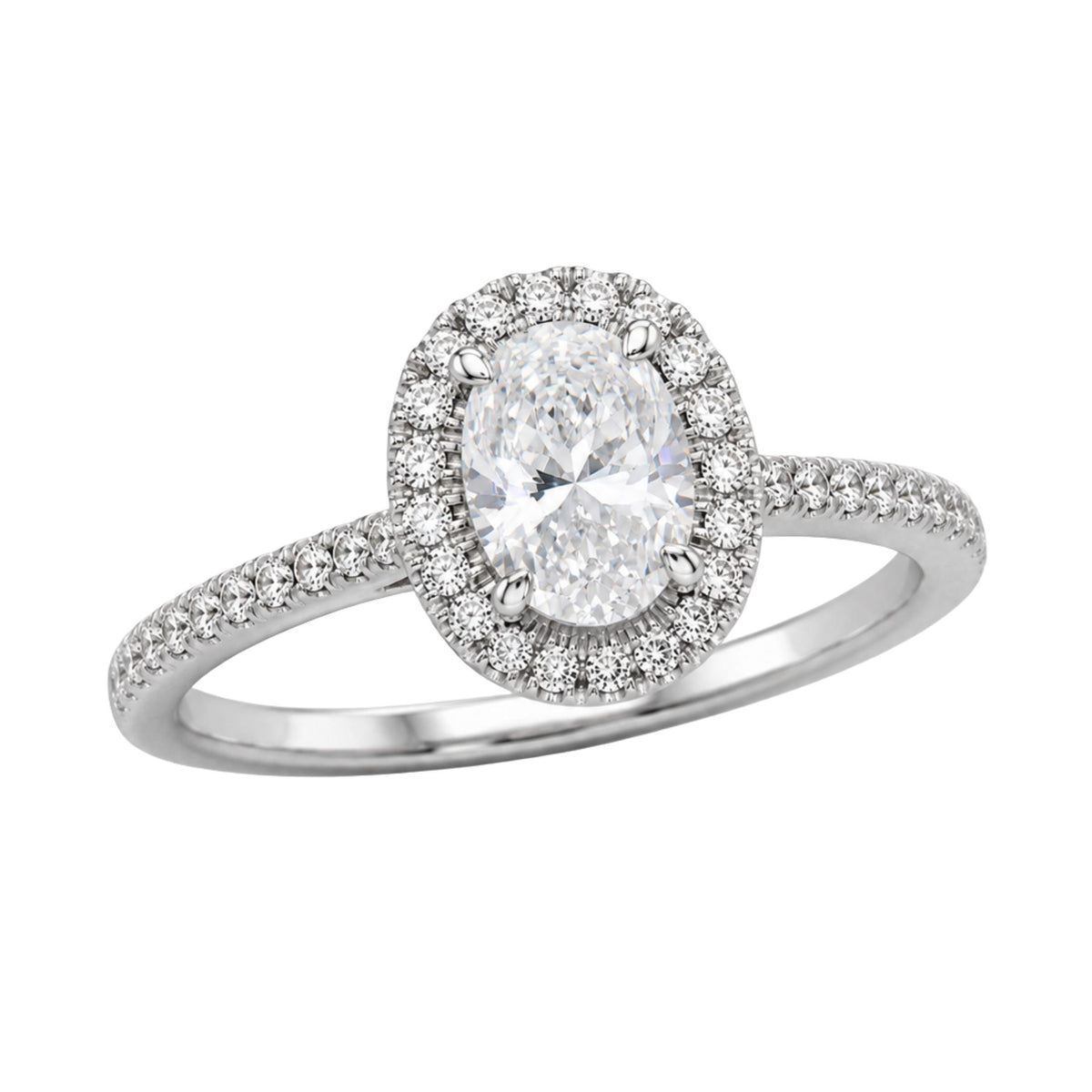 Diamonair Halo Ring Set - Lab Grown Diamond 14K Gold Halo Ring