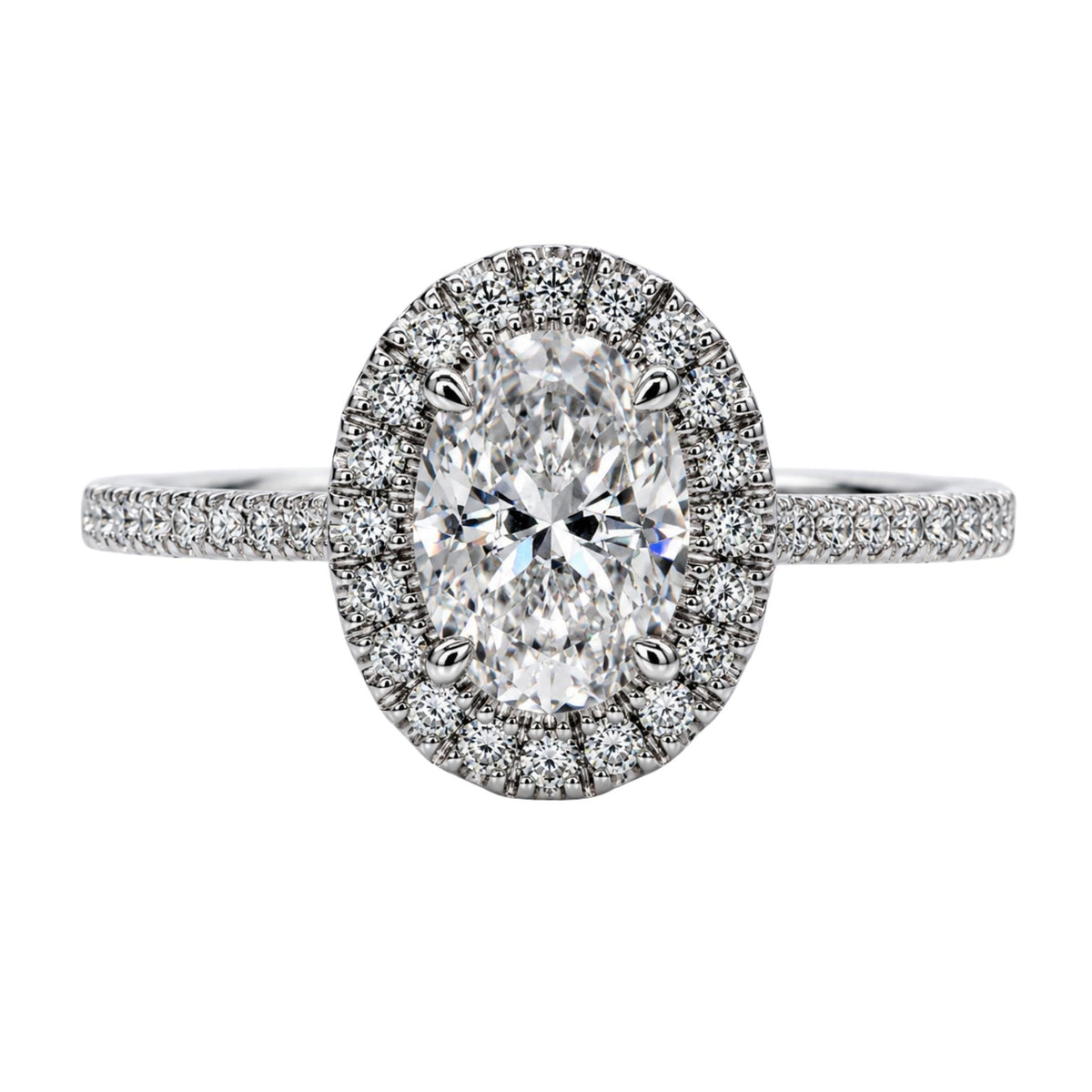 Diamonair Halo Ring Set - Lab Grown Diamond 14K Gold Halo Ring