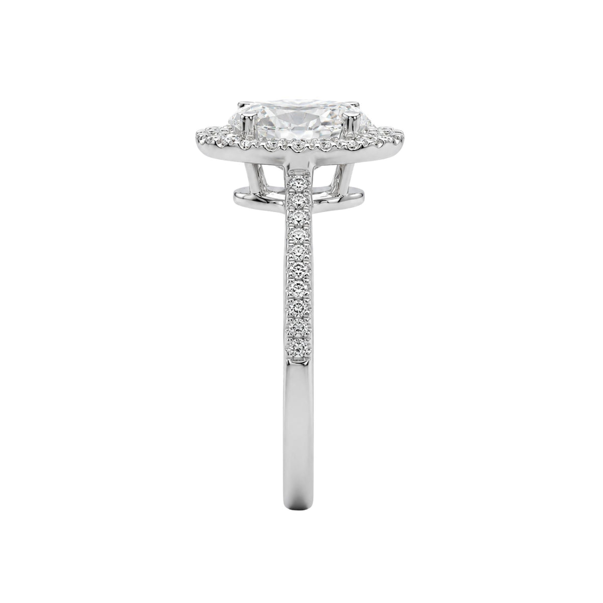 Diamonair Halo Ring Set - Lab Grown Diamond 14K Gold Halo Ring