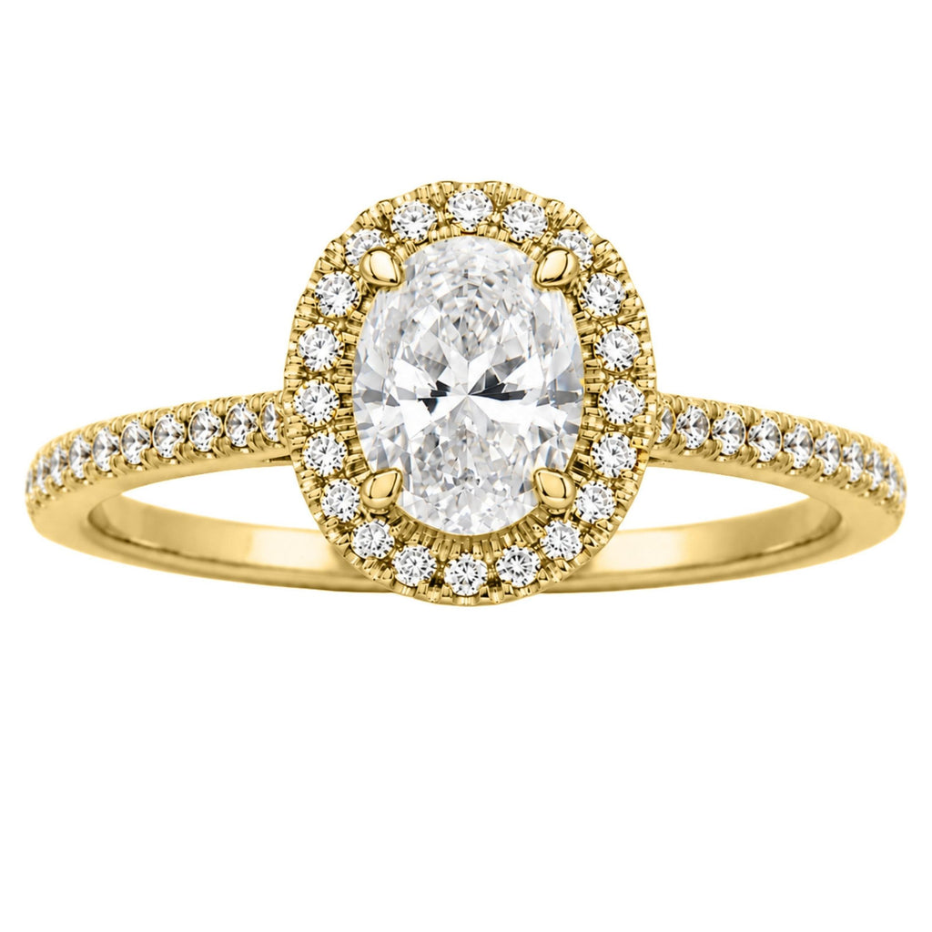 Diamonair Halo Ring Set - Lab Grown Diamond 14K Gold Halo Ring