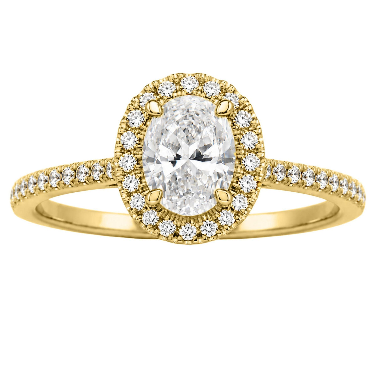 Diamonair Halo Ring Set - Lab Grown Diamond 14K Gold Halo Ring