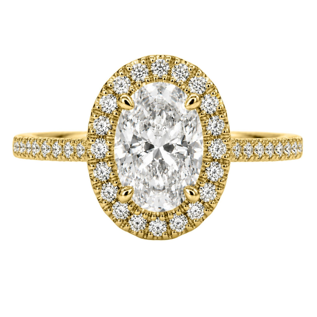 Diamonair Halo Ring Set - Lab Grown Diamond 14K Gold Halo Ring