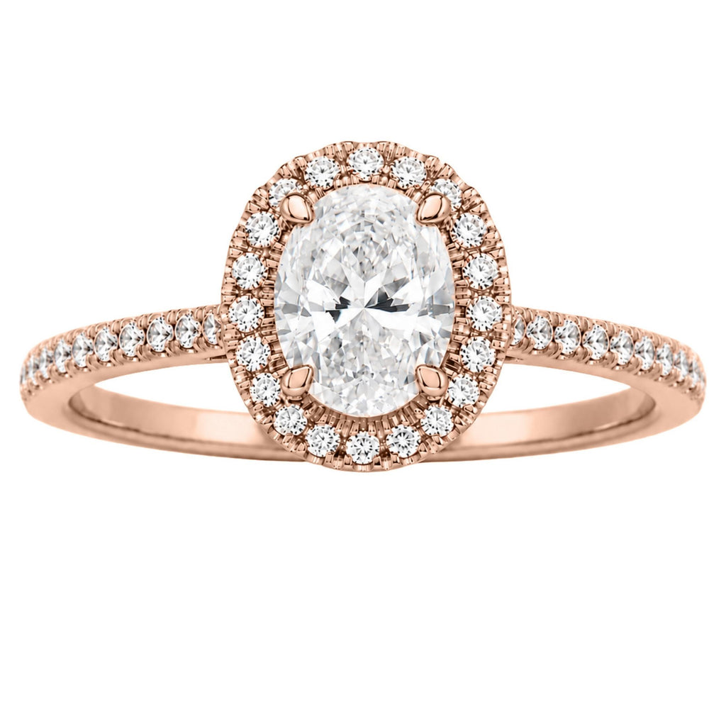 Diamonair Halo Ring Set - Lab Grown Diamond 14K Gold Halo Ring
