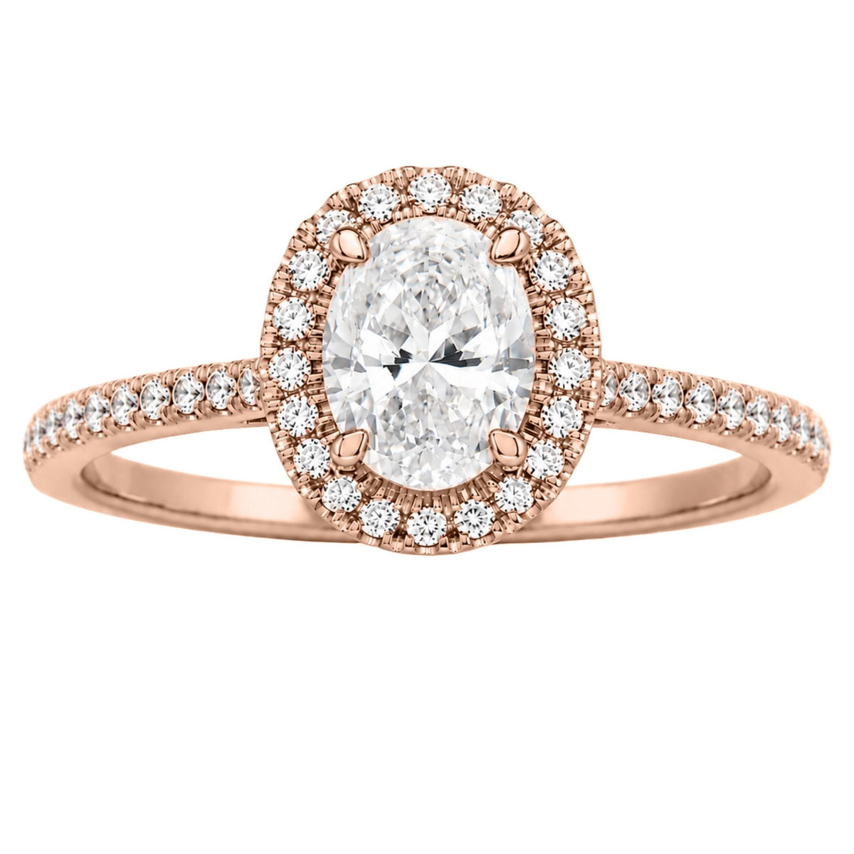 Diamonair Halo Ring Set - Lab Grown Diamond 14K Gold Halo Ring