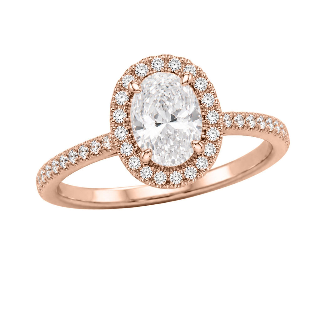 Diamonair Halo Ring Set - Lab Grown Diamond 14K Gold Halo Ring