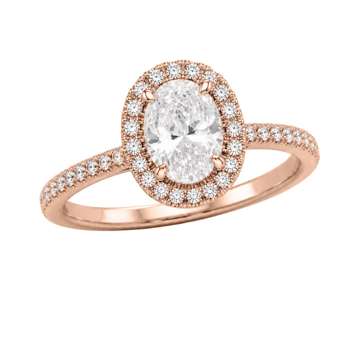 Diamonair Halo Ring Set - Lab Grown Diamond 14K Gold Halo Ring