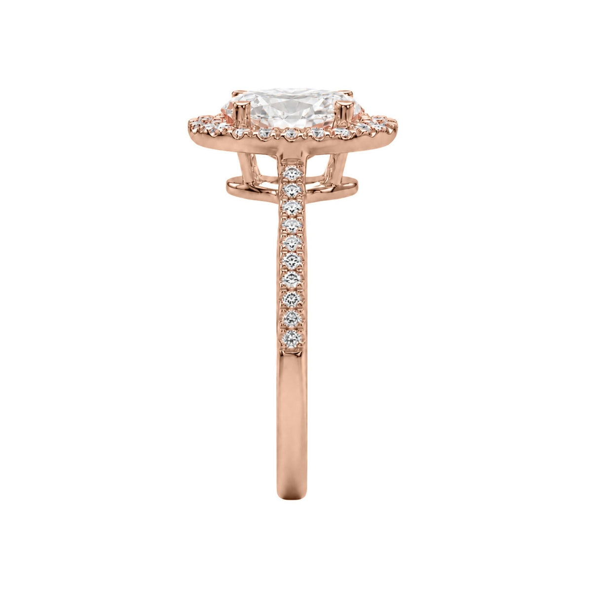 Diamonair Halo Ring Set - Lab Grown Diamond 14K Gold Halo Ring