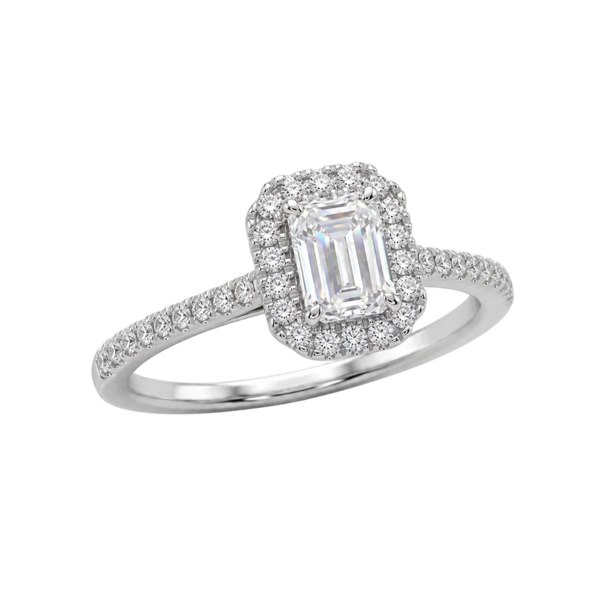 Diamonair Halo Ring Set - Lab Grown Diamond 14K Gold Halo Ring