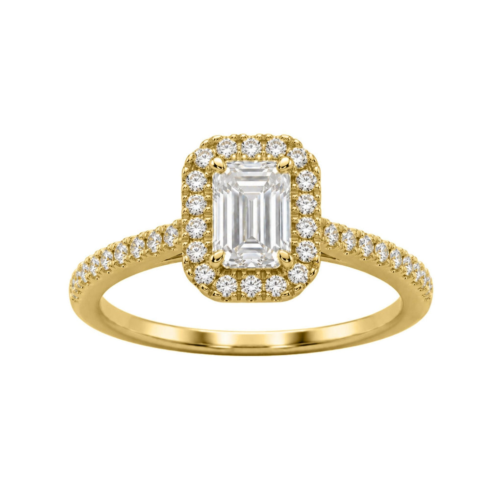 Diamonair Halo Ring Set - Lab Grown Diamond 14K Gold Halo Ring
