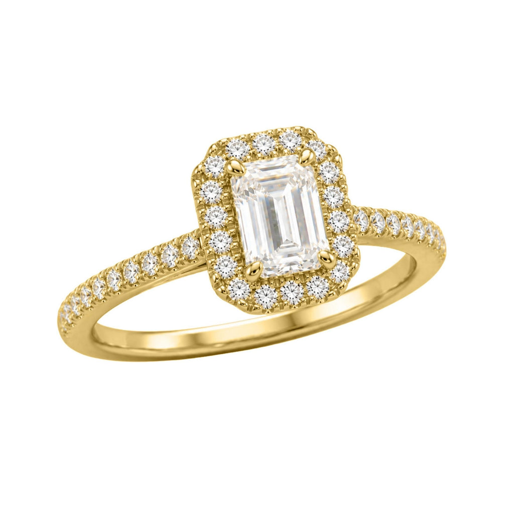 Diamonair Halo Ring Set - Lab Grown Diamond 14K Gold Halo Ring