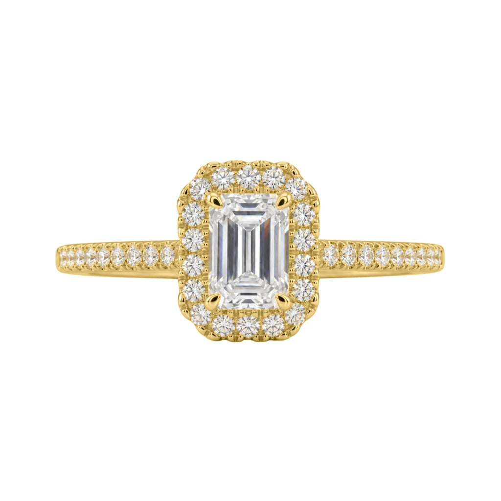 Diamonair Halo Ring Set - Lab Grown Diamond 14K Gold Halo Ring