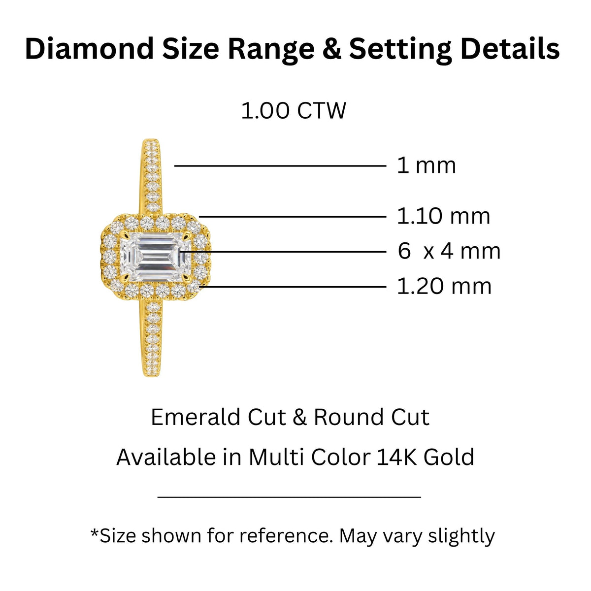 Diamonair Halo Ring Set - Lab Grown Diamond 14K Gold Halo Ring