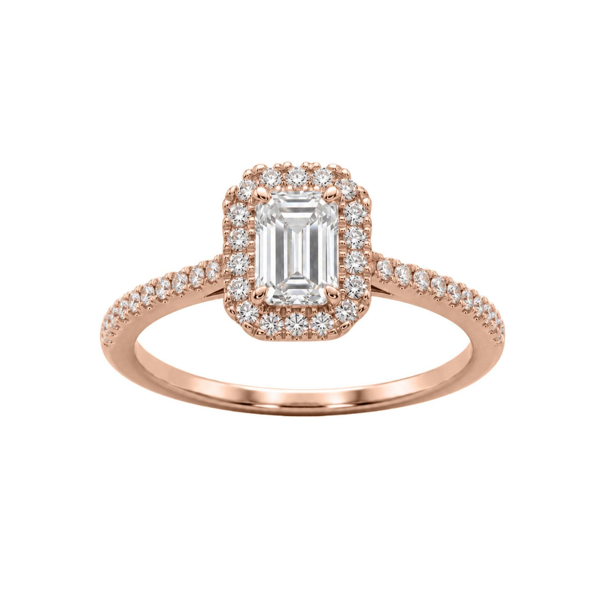 Diamonair Halo Ring Set - Lab Grown Diamond 14K Gold Halo Ring