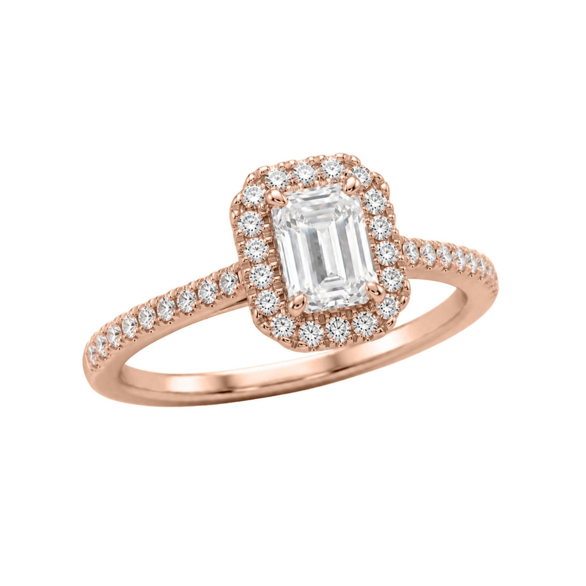 Diamonair Halo Ring Set - Lab Grown Diamond 14K Gold Halo Ring