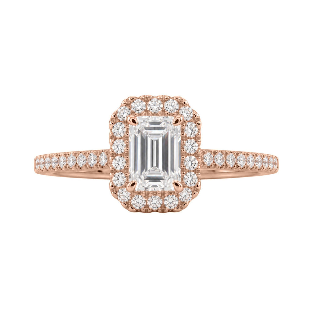 Diamonair Halo Ring Set - Lab Grown Diamond 14K Gold Halo Ring